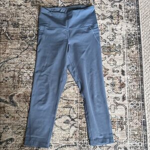 90 Degree Blue Crop Yoga Leggings